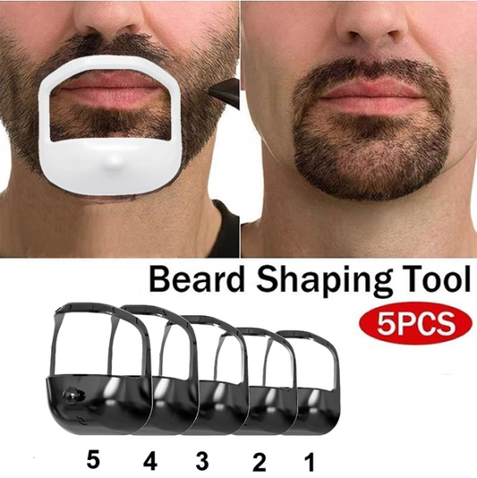 Goatee Beard Shaping Template – 5-Size Precision Trim Guide Set